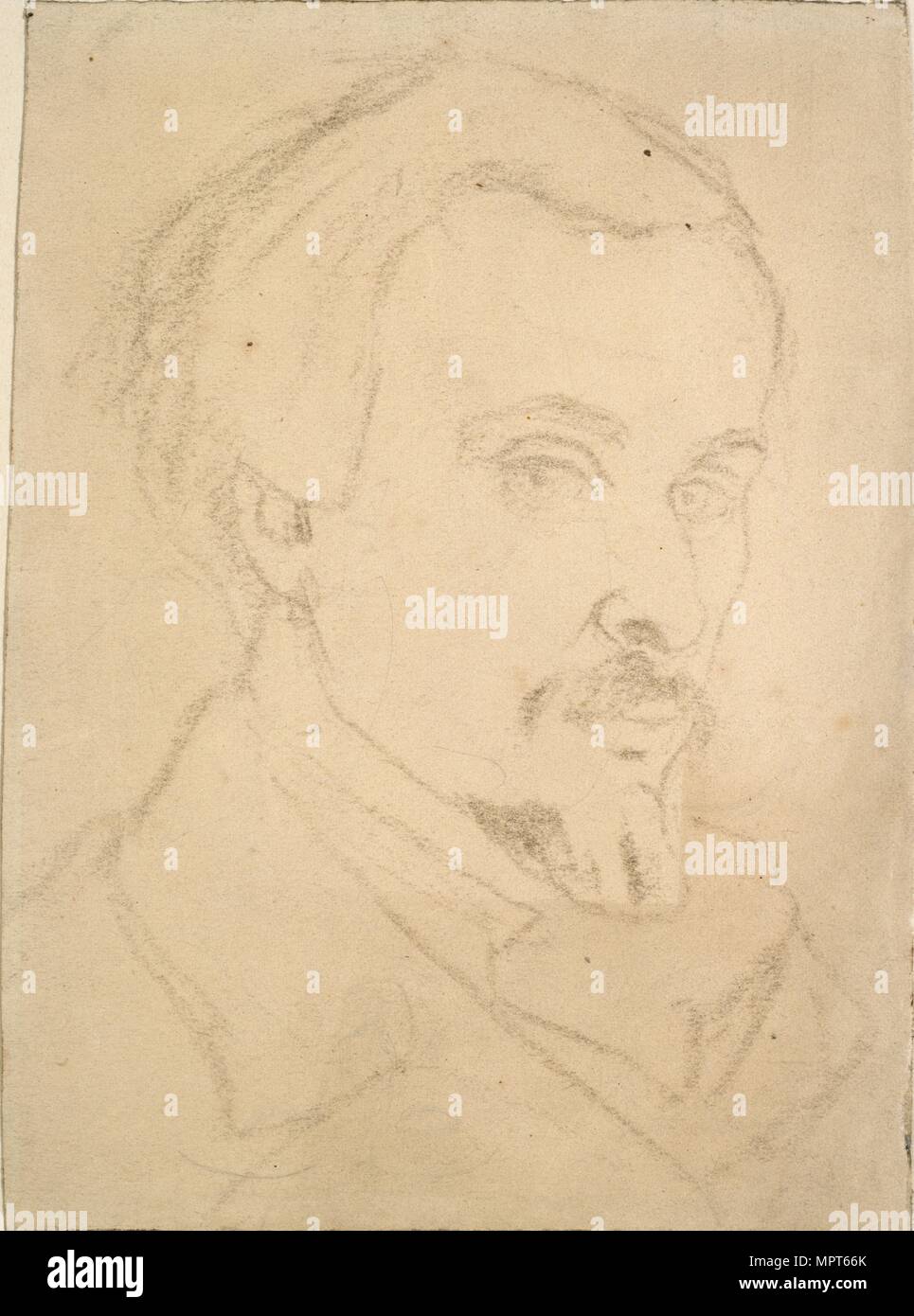 Auto-portrait, c1850-1870 : Artiste Dante Gabriel Rossetti. Banque D'Images
