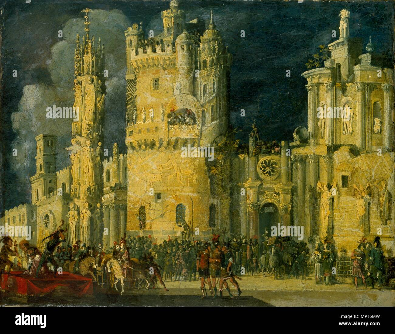 Le martyre d'une femme Saint, début du 17e siècle. Artiste : Francois de Nome. Banque D'Images