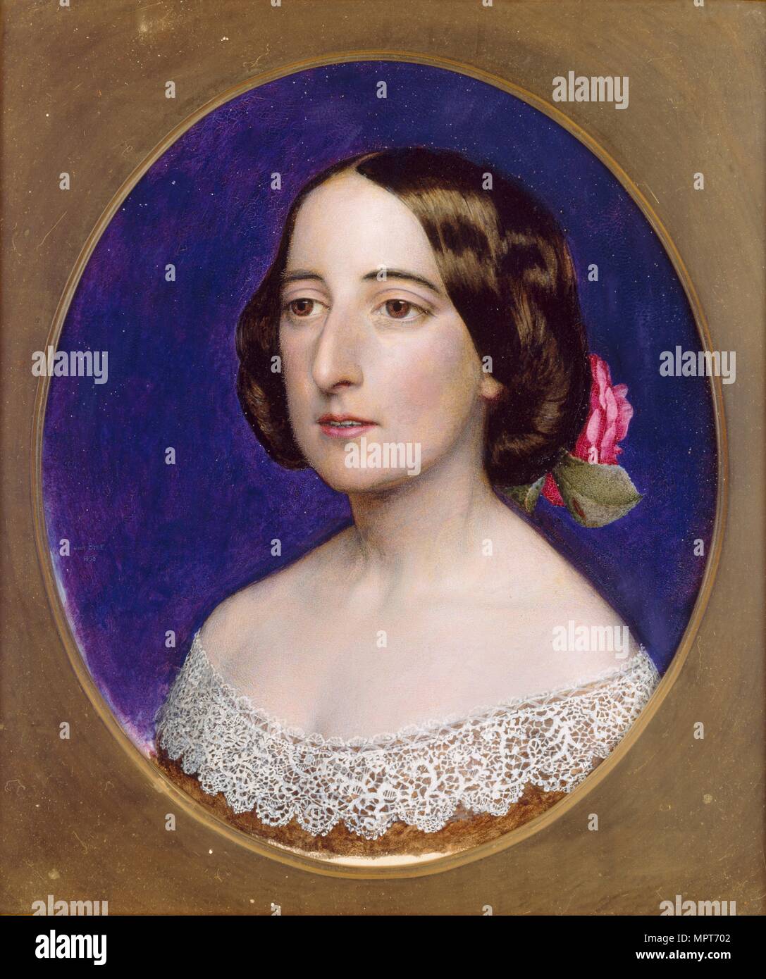 Mme Coventry Patmore, pré 1856. Artiste : John Brett. Banque D'Images