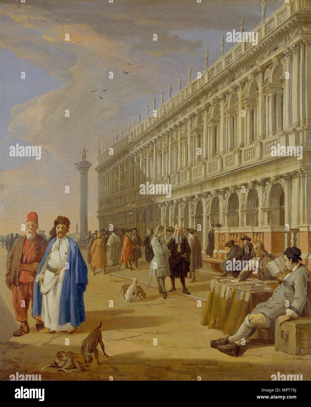 La Piazzetta, Venise, 1720-1729. Artiste : Luca Carlevarijs. Banque D'Images
