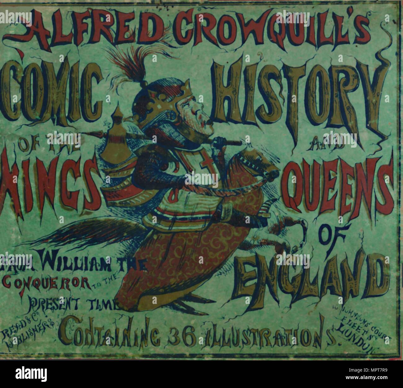 La bande dessinée 'Alfred Crowquill Histoire des Rois et Reines d'Angleterre - capot avant', 1856. Artiste : Alfred Crowquill. Banque D'Images