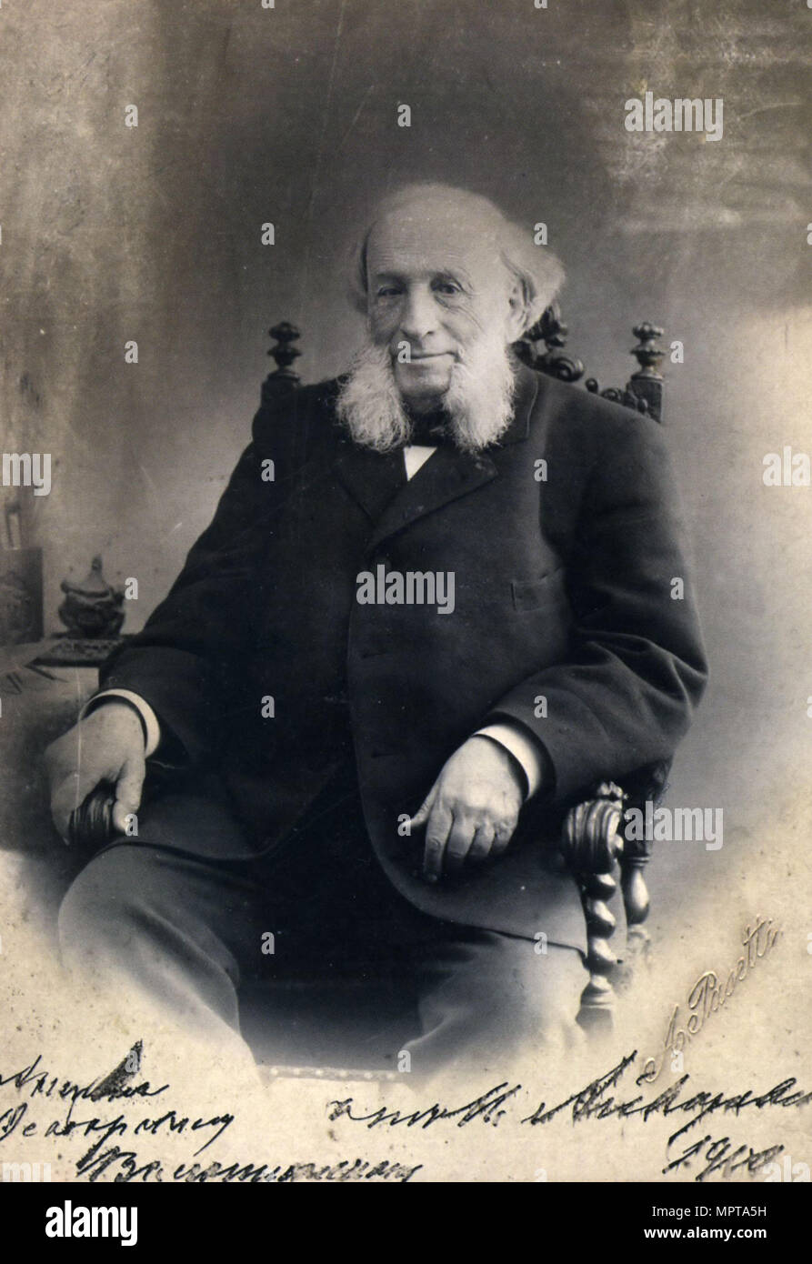 Portrait d'Ivan Constantinovitch Aïvazovski (1817-1900), ch. 1900. Banque D'Images