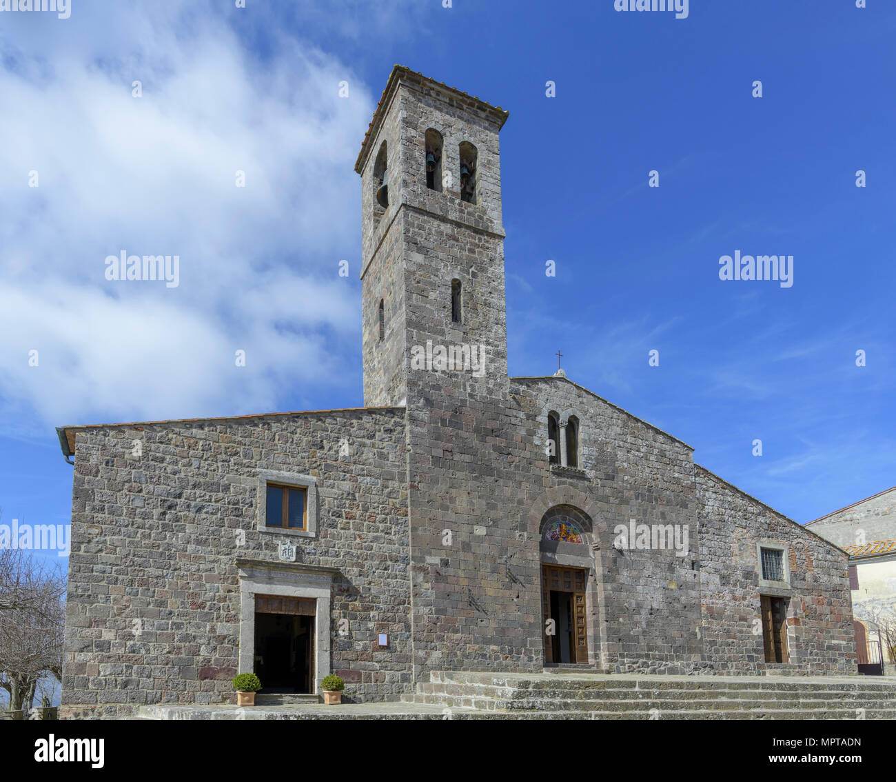 Église médiévale de Sant'Agata, Radicofani, Toscane, Italie Banque D'Images
