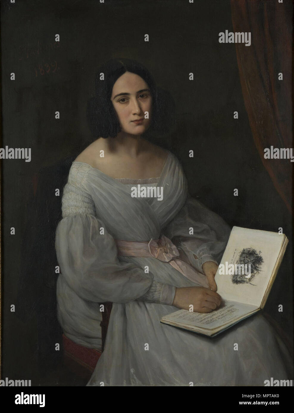 Portrait de Clara Wieck-Schumann (1819-1896). Banque D'Images