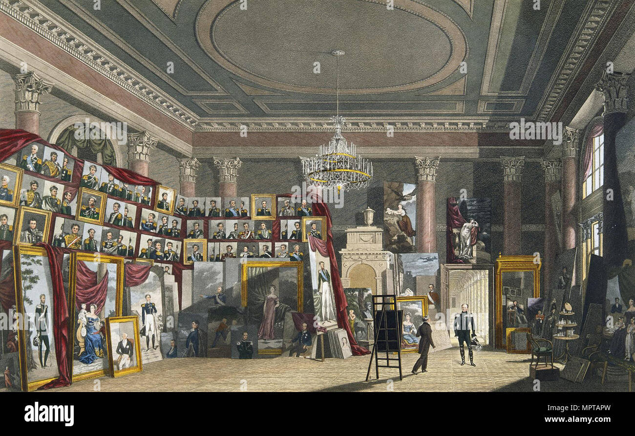 L'empereur Alexandre I dans le studio de George Dawe dans le Palais d'hiver. Banque D'Images