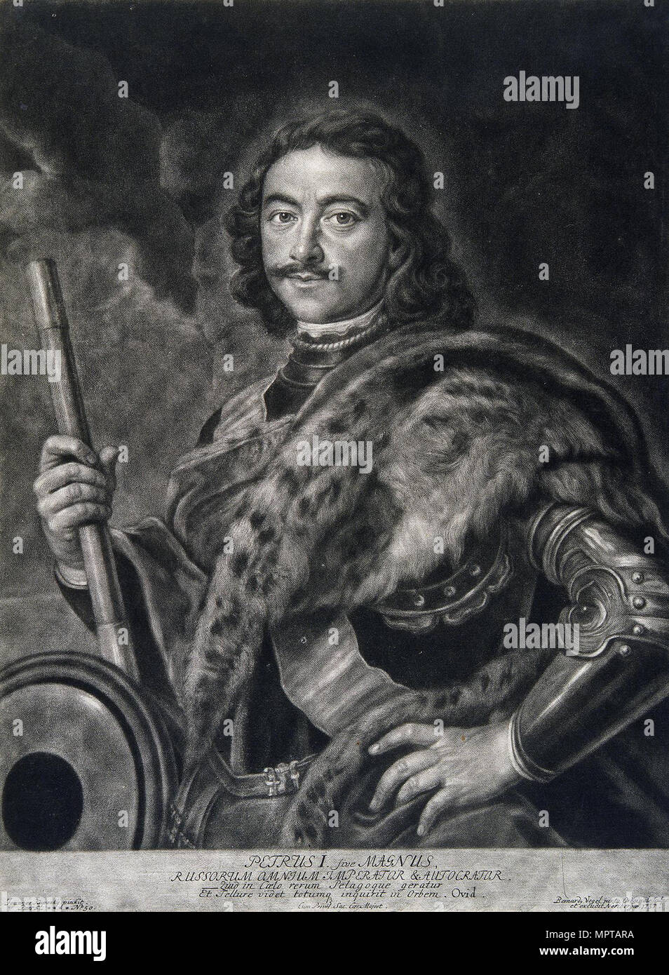 Portrait de l'empereur Pierre I le Grand (1672-1725). Banque D'Images