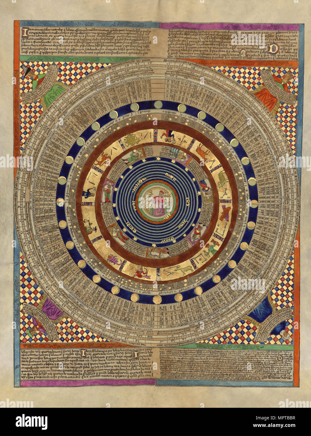 Carte du monde. Calendrier. Banque D'Images