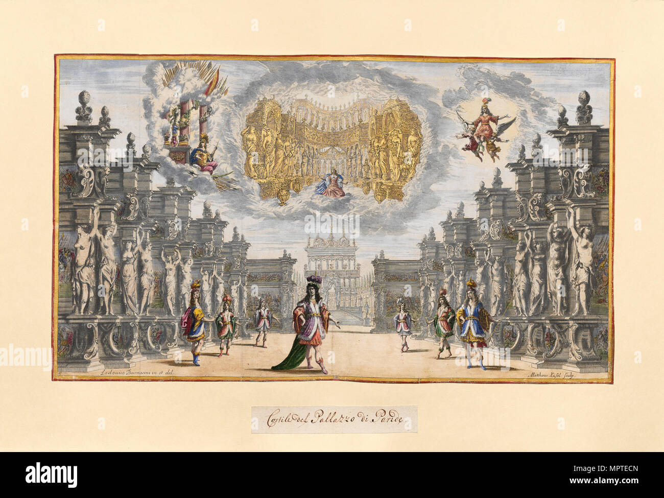 Scène de l'opéra Il pomo d'oro (La Pomme d'Or) de A. Cesti au mariage de Léopold I et Ma Banque D'Images