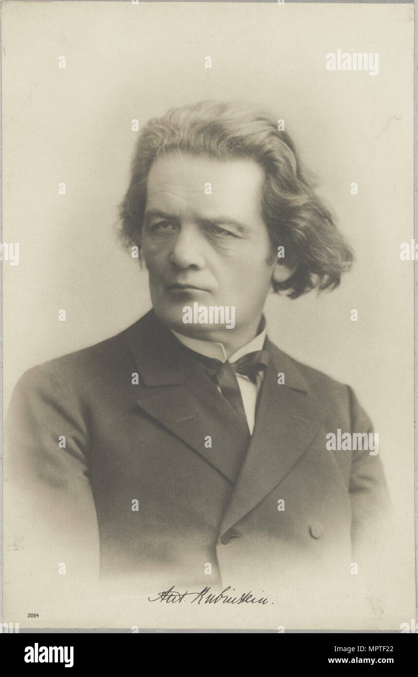 Portrait du compositeur Anton Rubinstein (1829-1894), ch. 1880. Banque D'Images