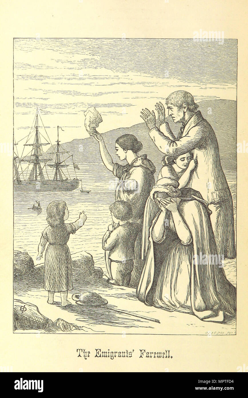 Les émigrants quitter l'Irlande. De l'illustre histoire de l'Irlande par Mary Frances Cusack, 1868. Banque D'Images