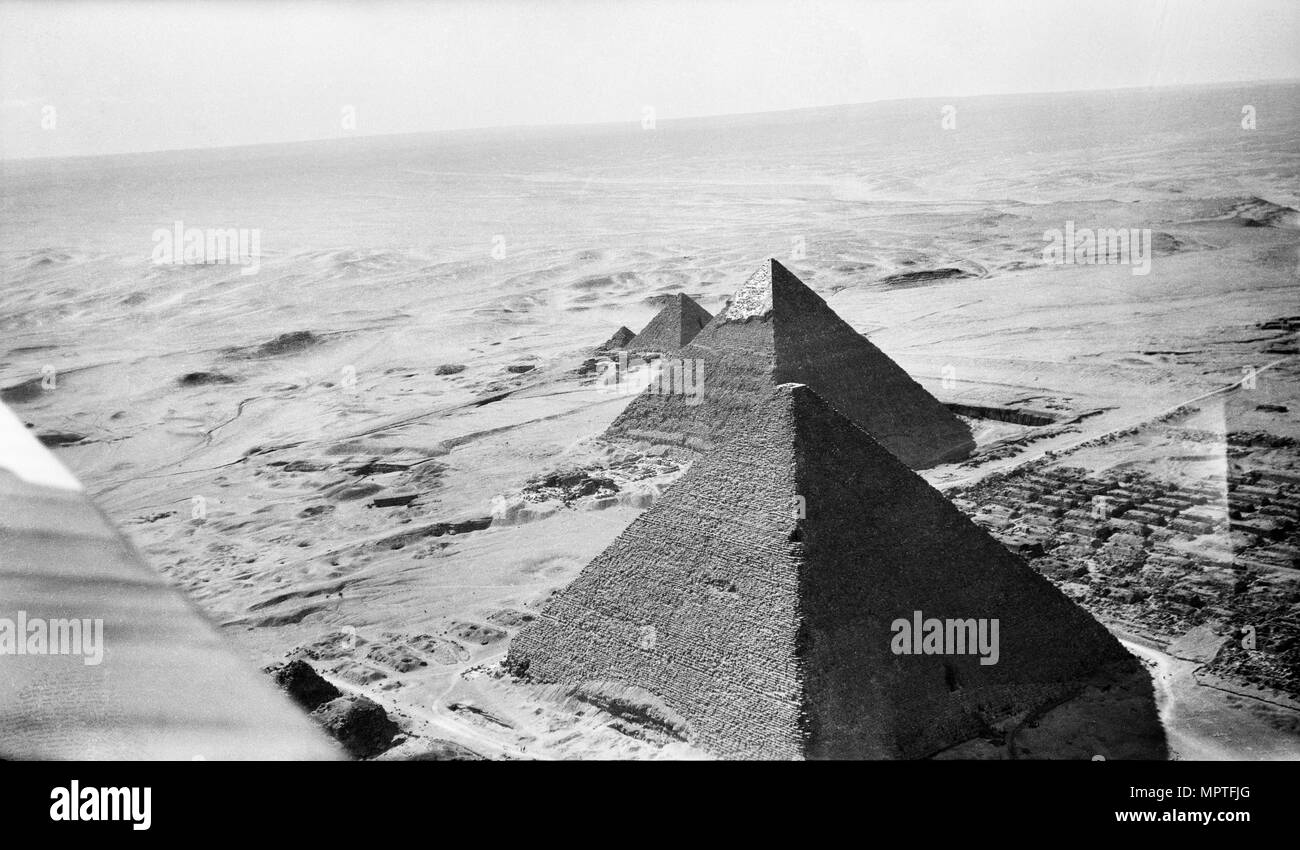Pyramides de Gizeh, Egypte, 1931. Artiste : Inconnu. Banque D'Images