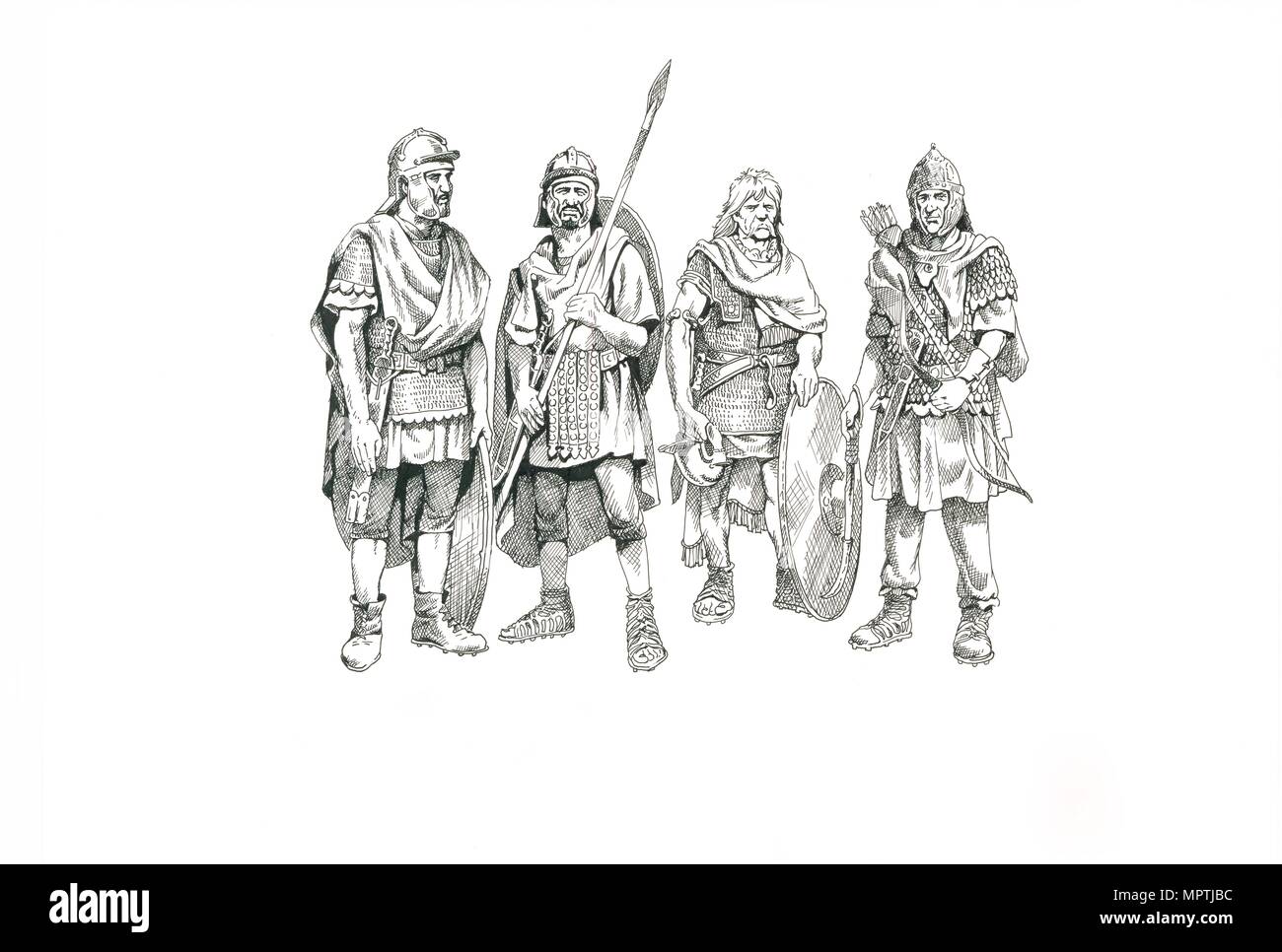 Soldats romains, c1985-c2000. Artiste : Philip Corke. Banque D'Images