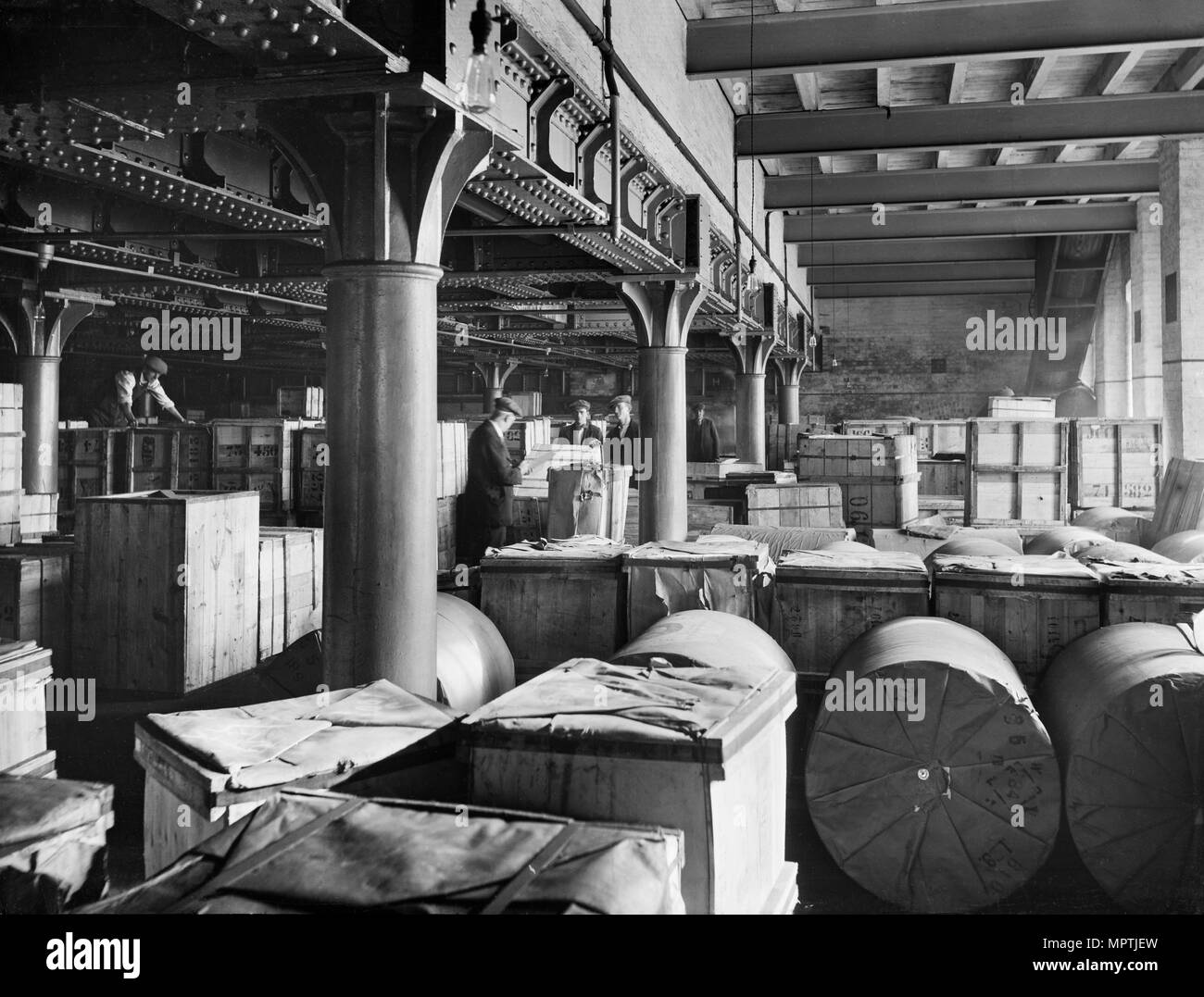 Londres et le nord ouest de l'abri de la Compagnie des chemins de fer marchandises, Leicester, Leicestershire, 1927. Artiste : Inconnu. Banque D'Images