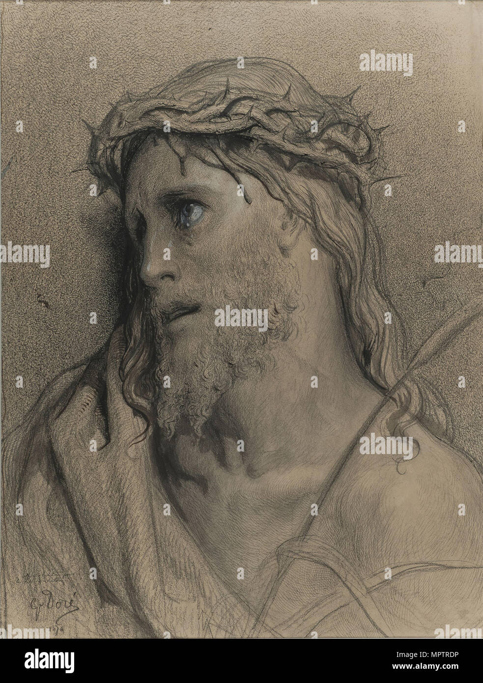 Le Christ avec la couronne d'épines. Banque D'Images