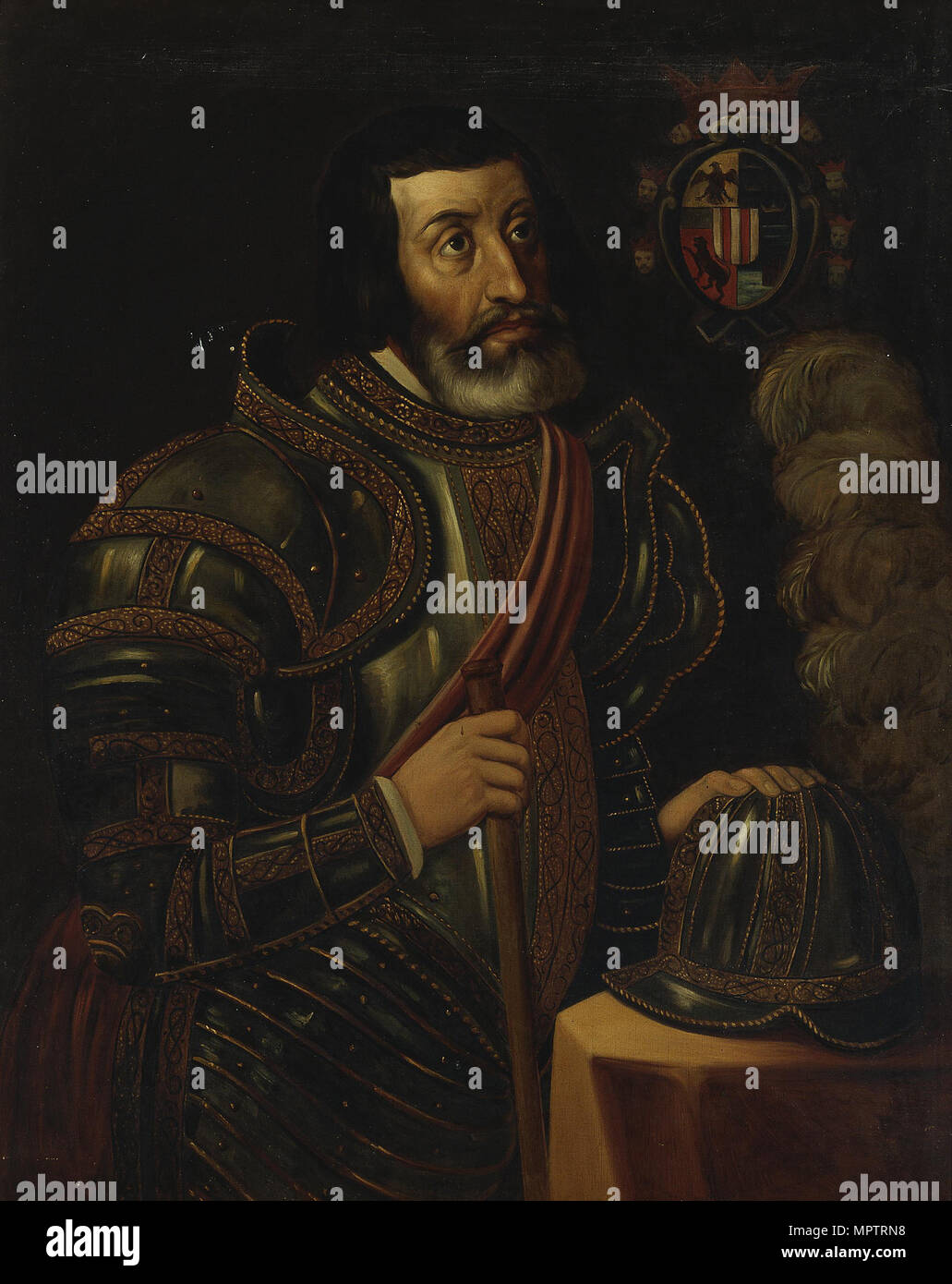 Portrait de Hernán Cortés (1485-1547). Banque D'Images