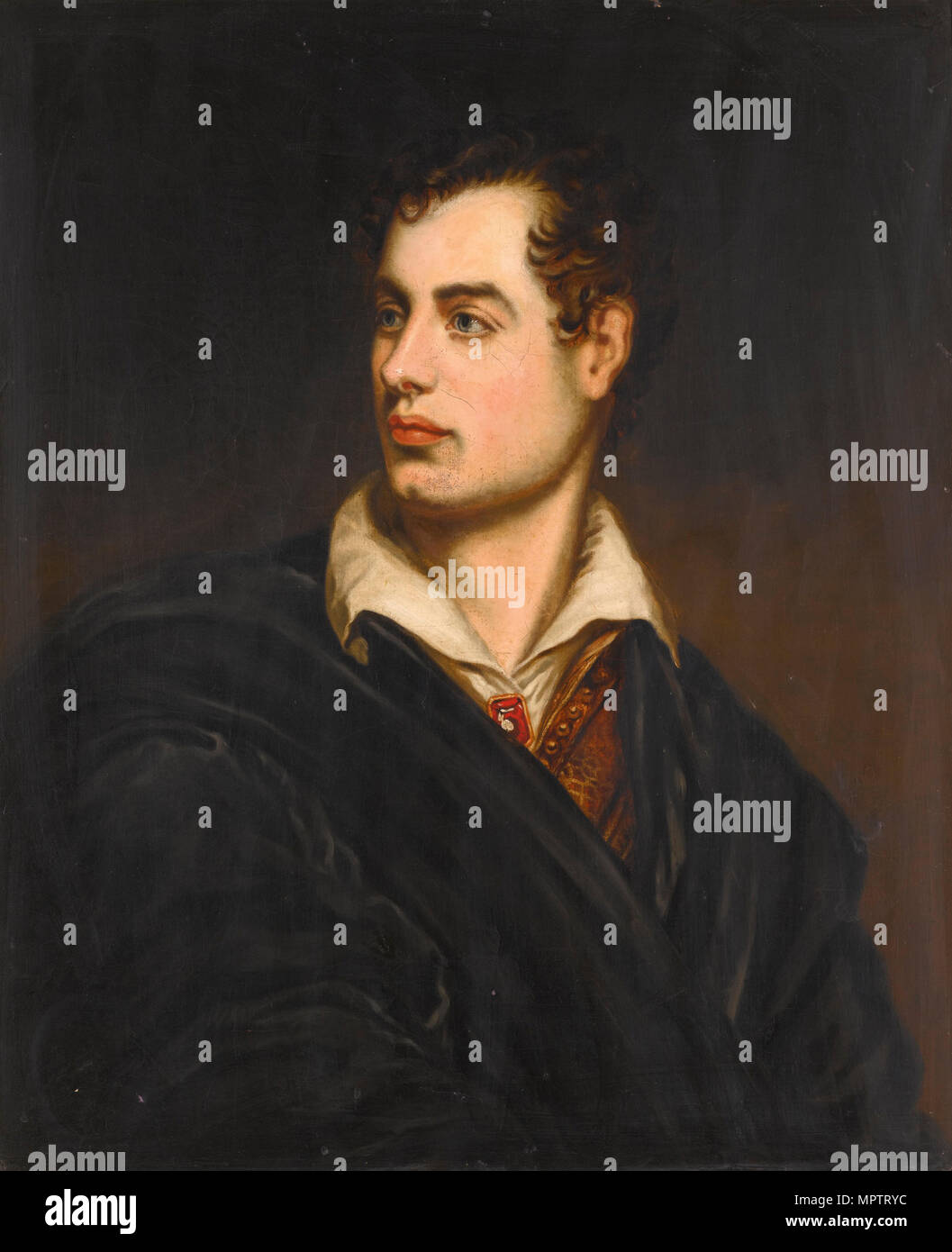 Portrait du poète Lord George Noel Byron (1788-1824). Banque D'Images