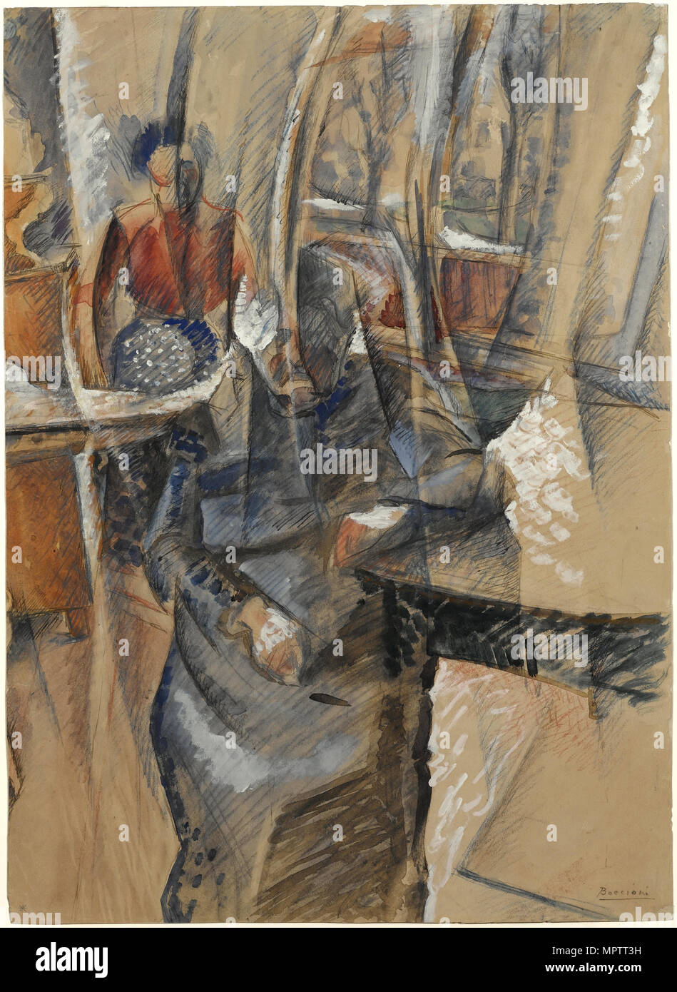 Intérieur avec deux figures féminines. Banque D'Images