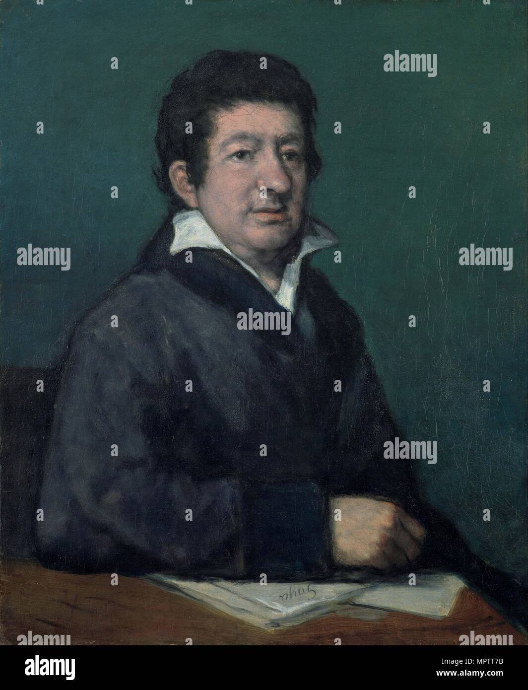 Portrait du poète Leandro Fernández de Moratín (1760-1828). Banque D'Images