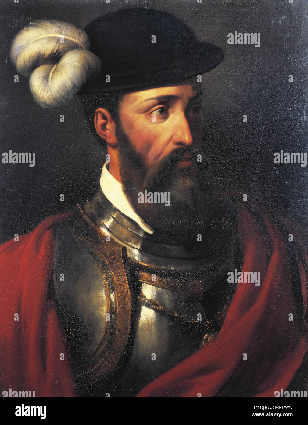 Portrait de Francisco Pizarro. Banque D'Images