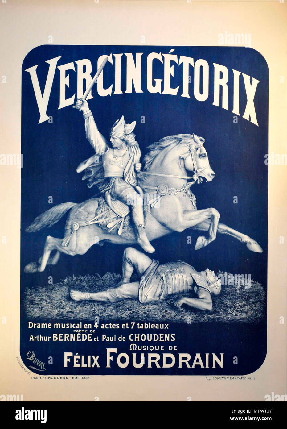 Affiche pour l'Opéra Vercingétorix par Félix Fourdrain, 1912. Banque D'Images