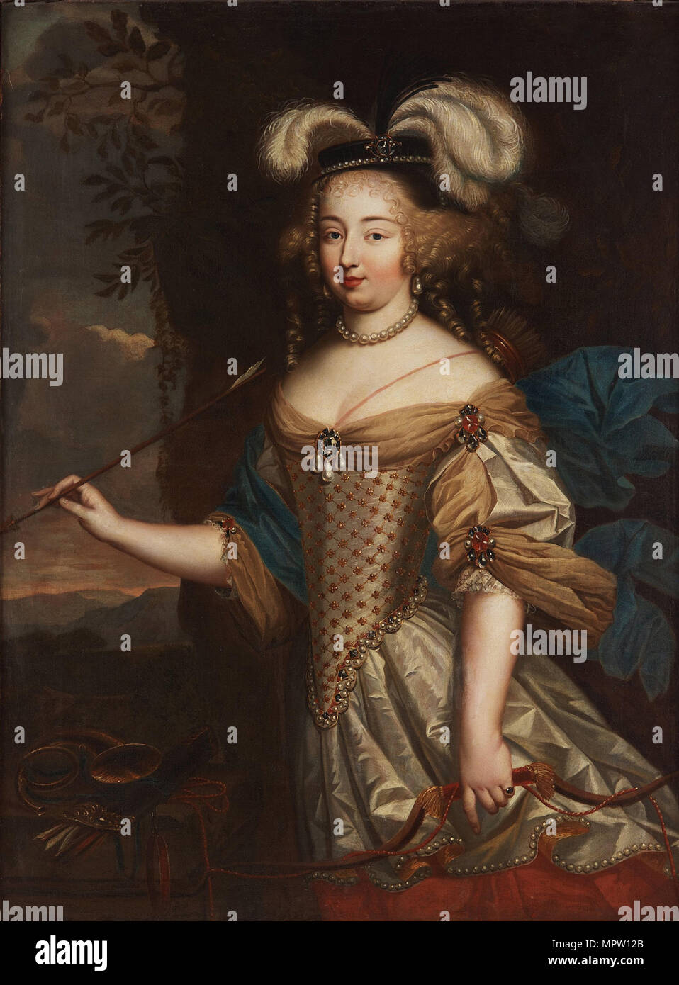 Françoise-Athénaïs de Rochechouart, Marquise de Montespan (1640-1707), comme Diana. Banque D'Images