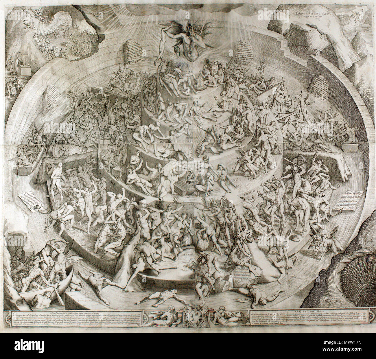 Purgatorio. Illustration pour la Divine Comédie de Dante Alighieri (après avoir tracé par Bernardino Poccet Banque D'Images