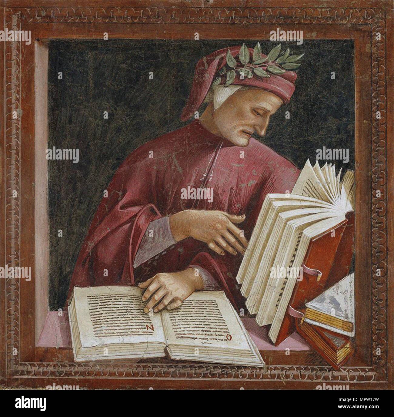 Portrait de Dante Alighieri (De : Cappella di San Brizio), ch. 1500. Banque D'Images