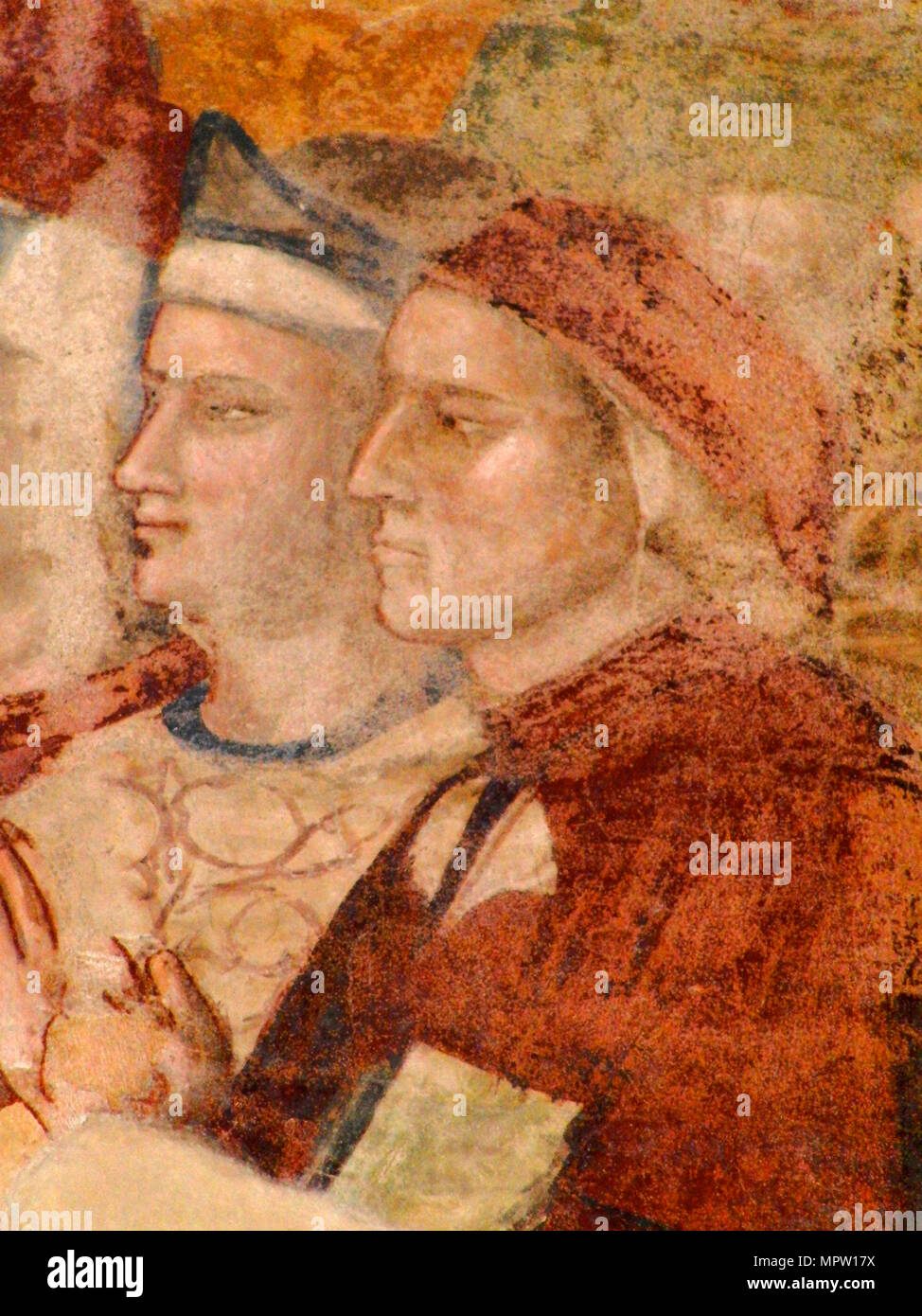Portrait de Dante Alighieri (De : fresque de paradis), 14e siècle. Banque D'Images