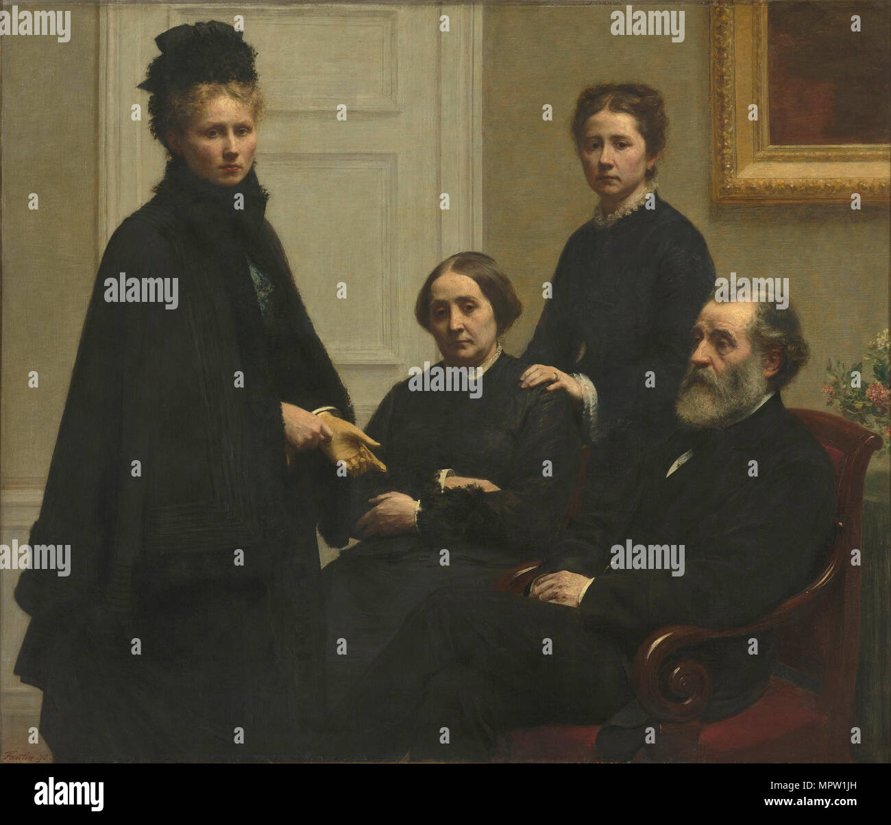 La famille Dubourg, 1878. Banque D'Images