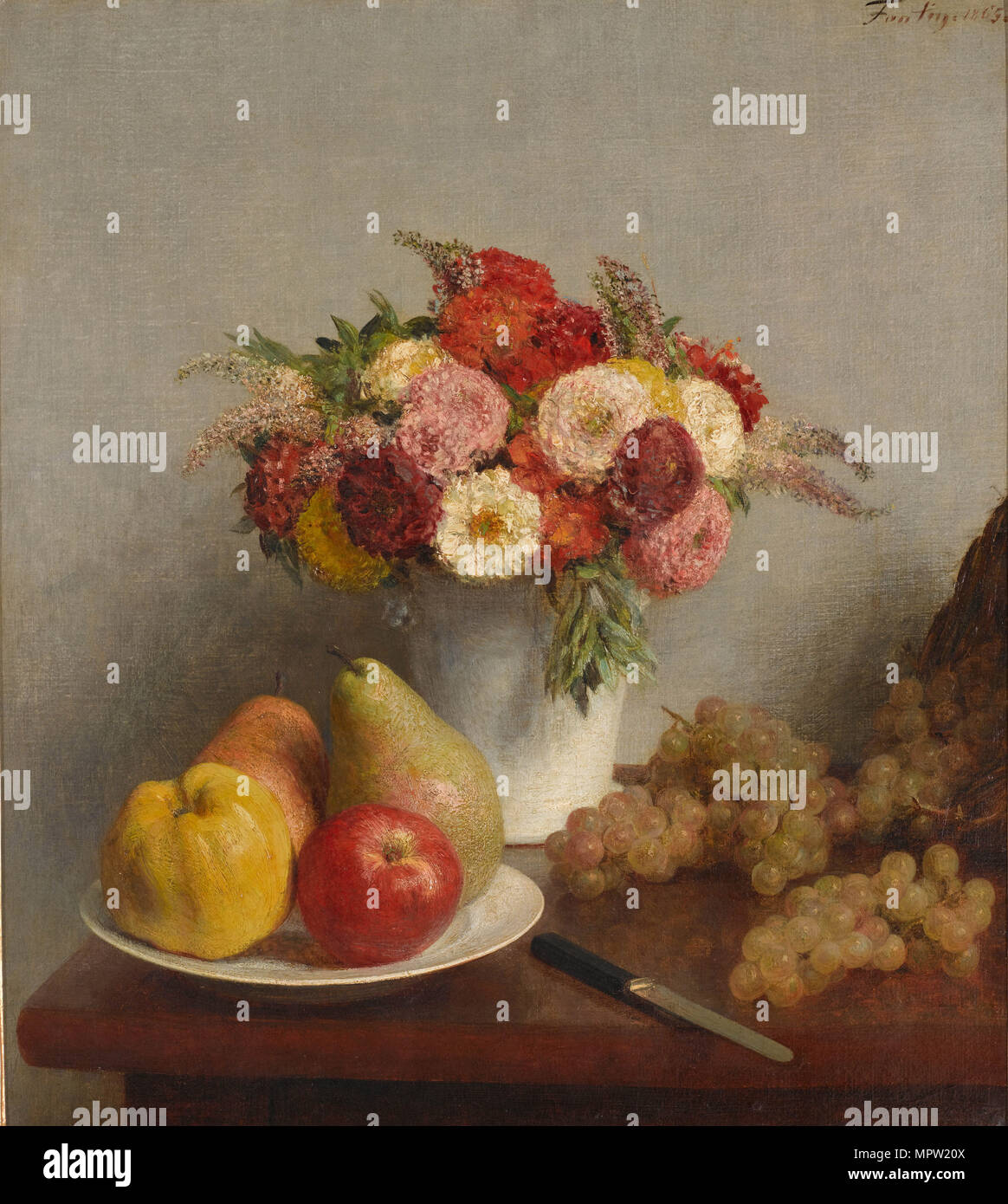 Des fleurs et des fruits, 1865. Banque D'Images
