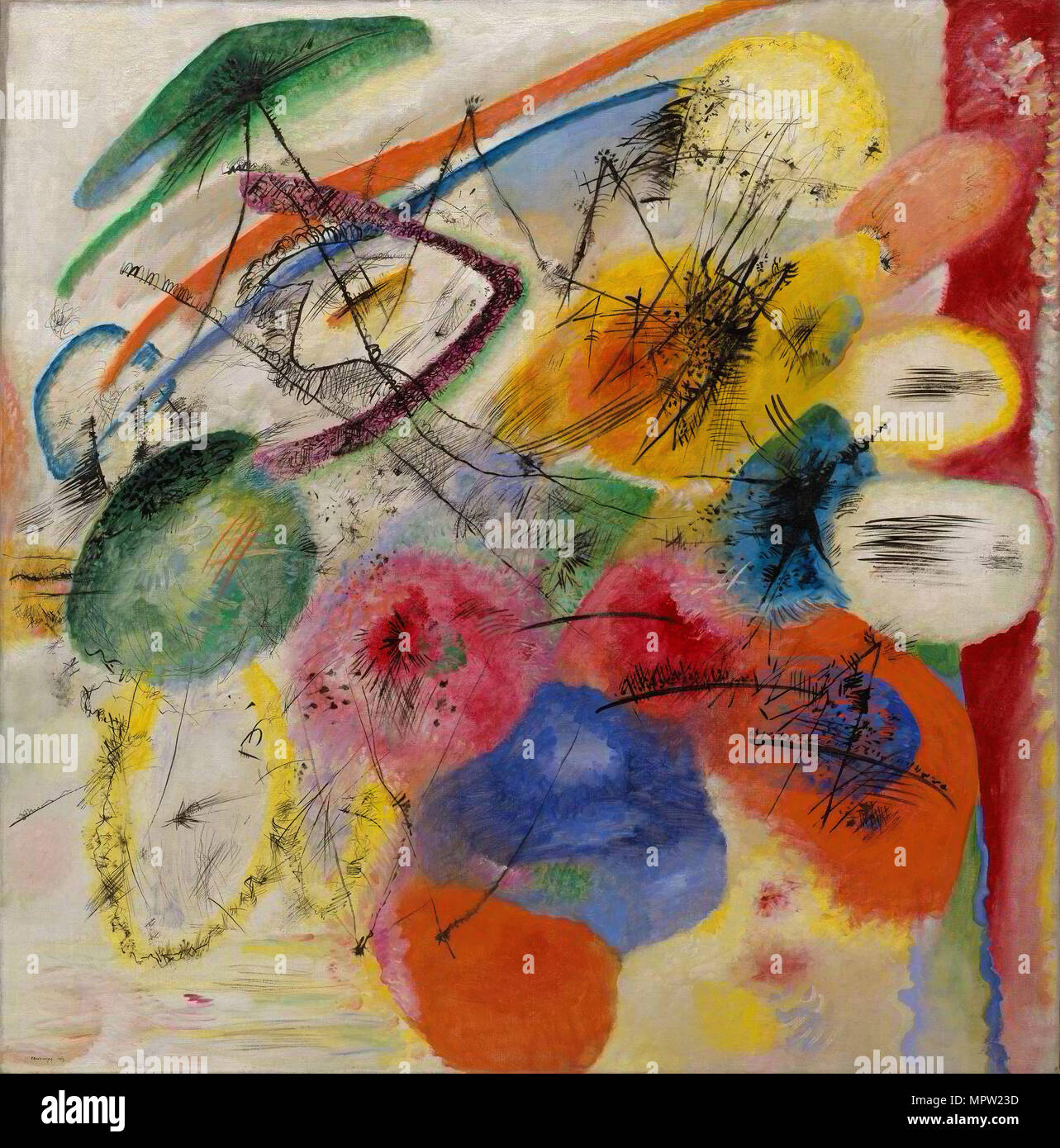 Des lignes noires (Schwarze Linien), 1913. Banque D'Images