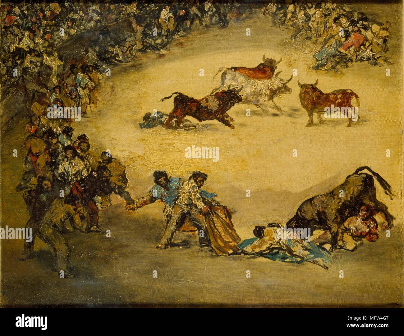 Scène à une corrida : détournement de Espana, c1766-1828. Artiste : Francisco Goya. Banque D'Images