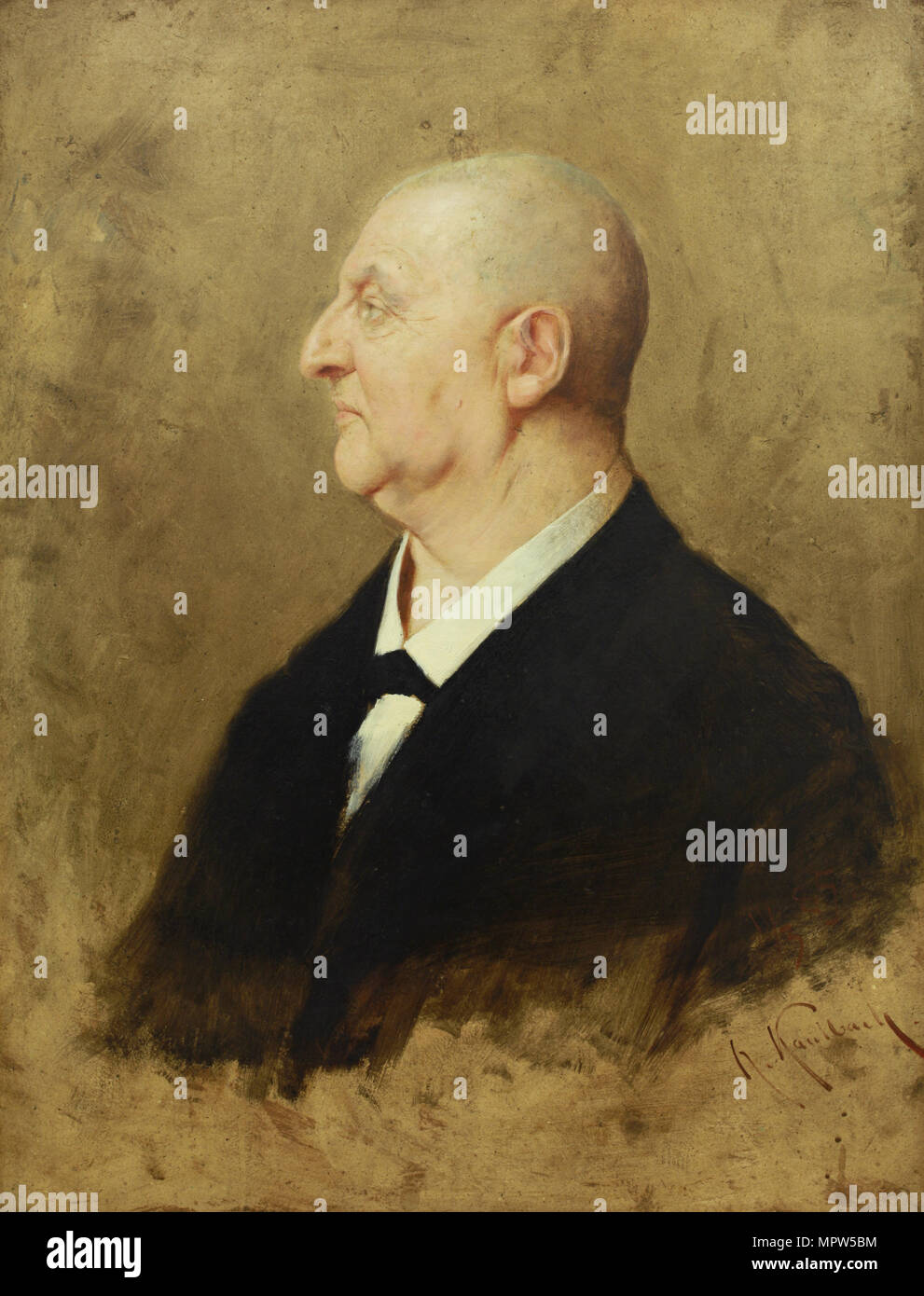 Portrait d'Anton Bruckner (1824-1896), 1885. Banque D'Images