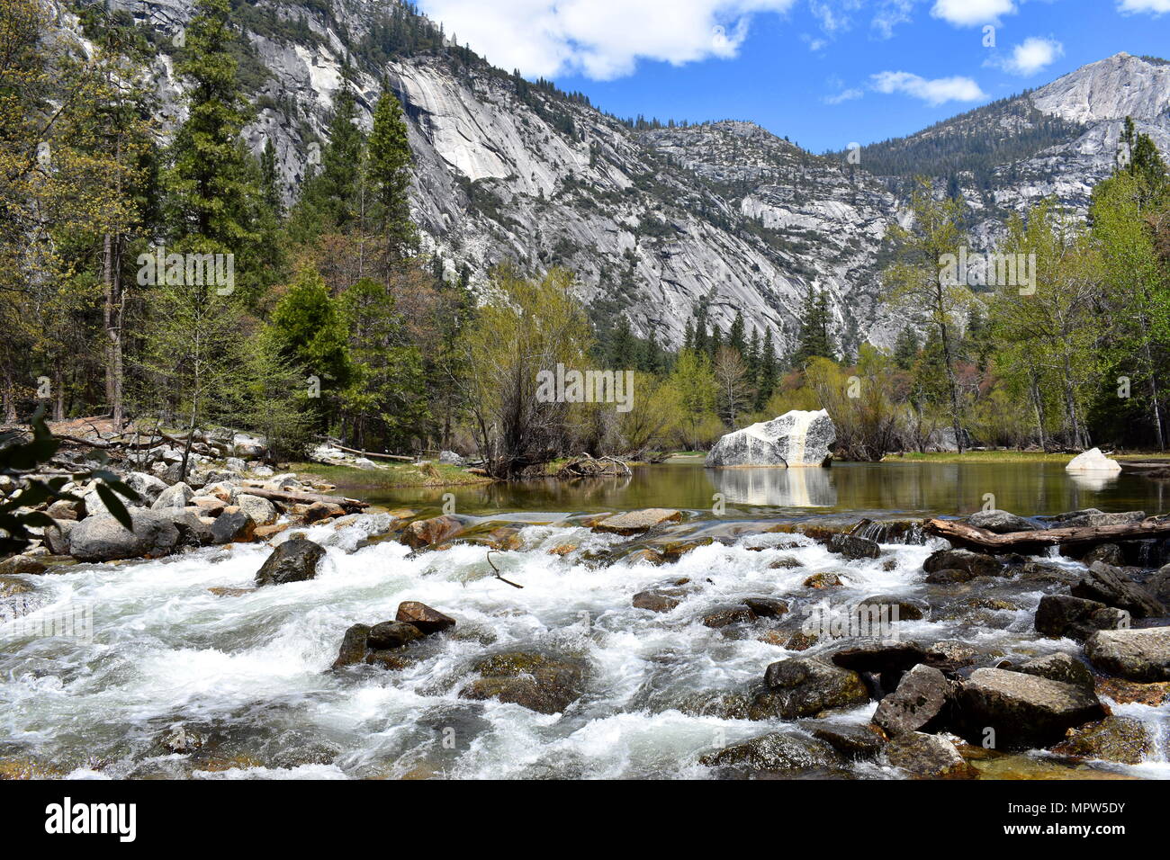 Mirror Lake in Yosemite National Park, Californie Banque D'Images