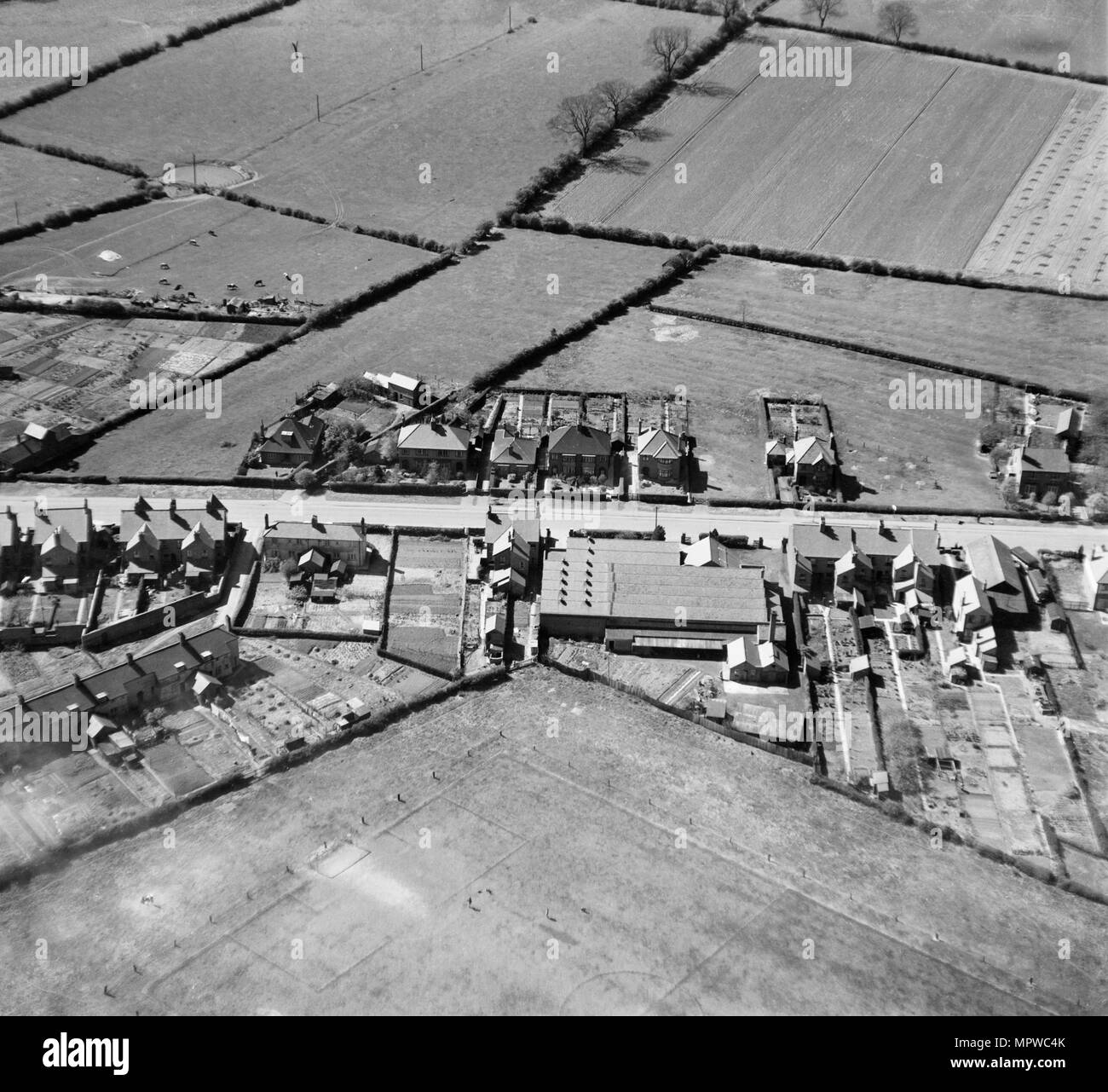 Clutsom et Kemp Ltd usine élastique, Ibstock, Leicestershire, 1946. Artiste : Aerofilms. Banque D'Images