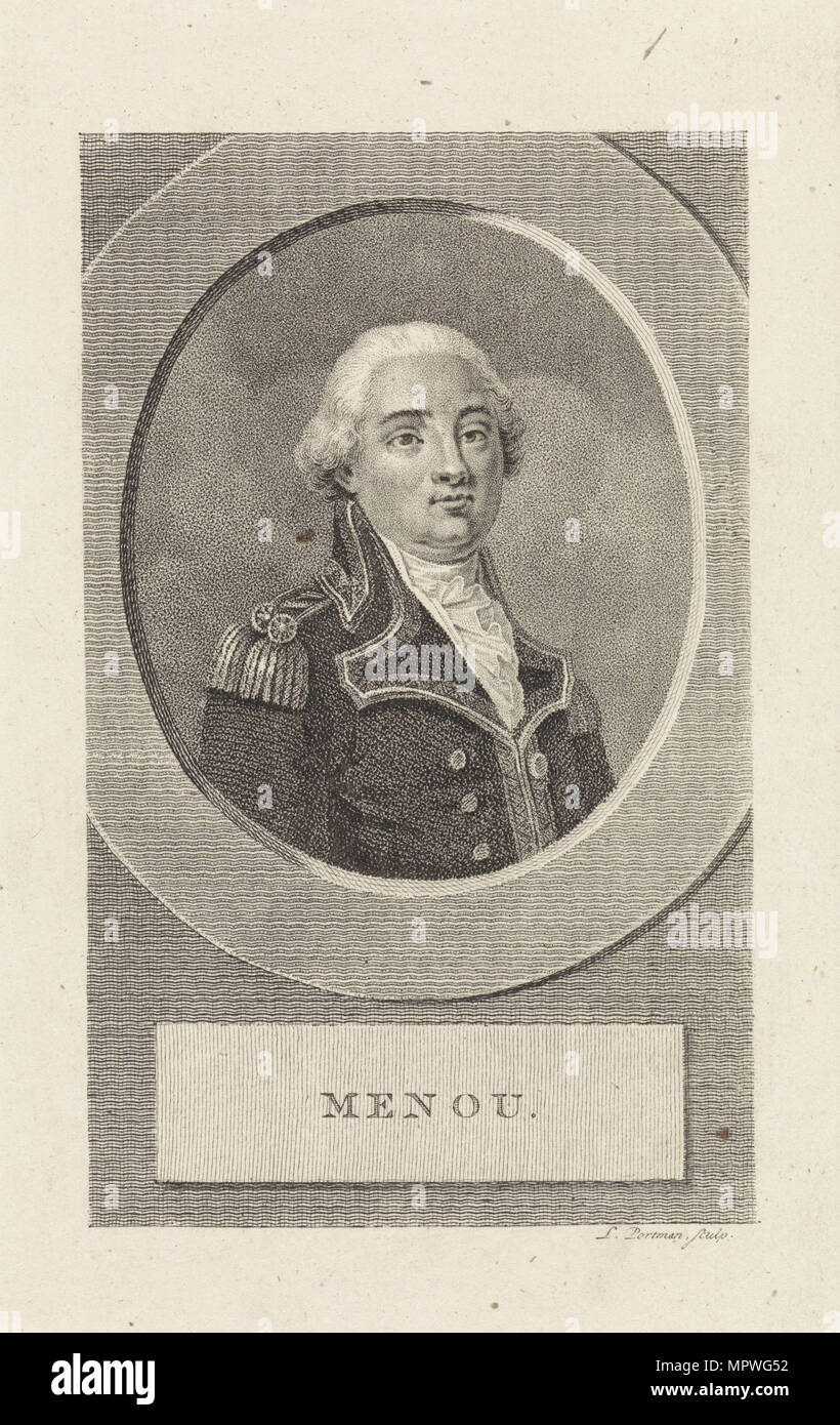 Général Jacques-François de Menou (1750-1810), 1807. Banque D'Images