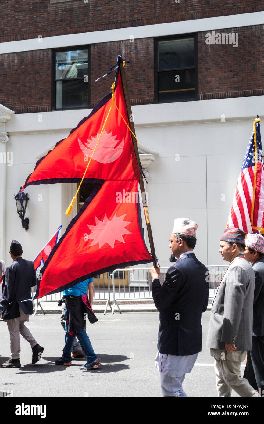 Le Népal Day Parade, Madison Avenue, mai 2018, NYC,USA Banque D'Images
