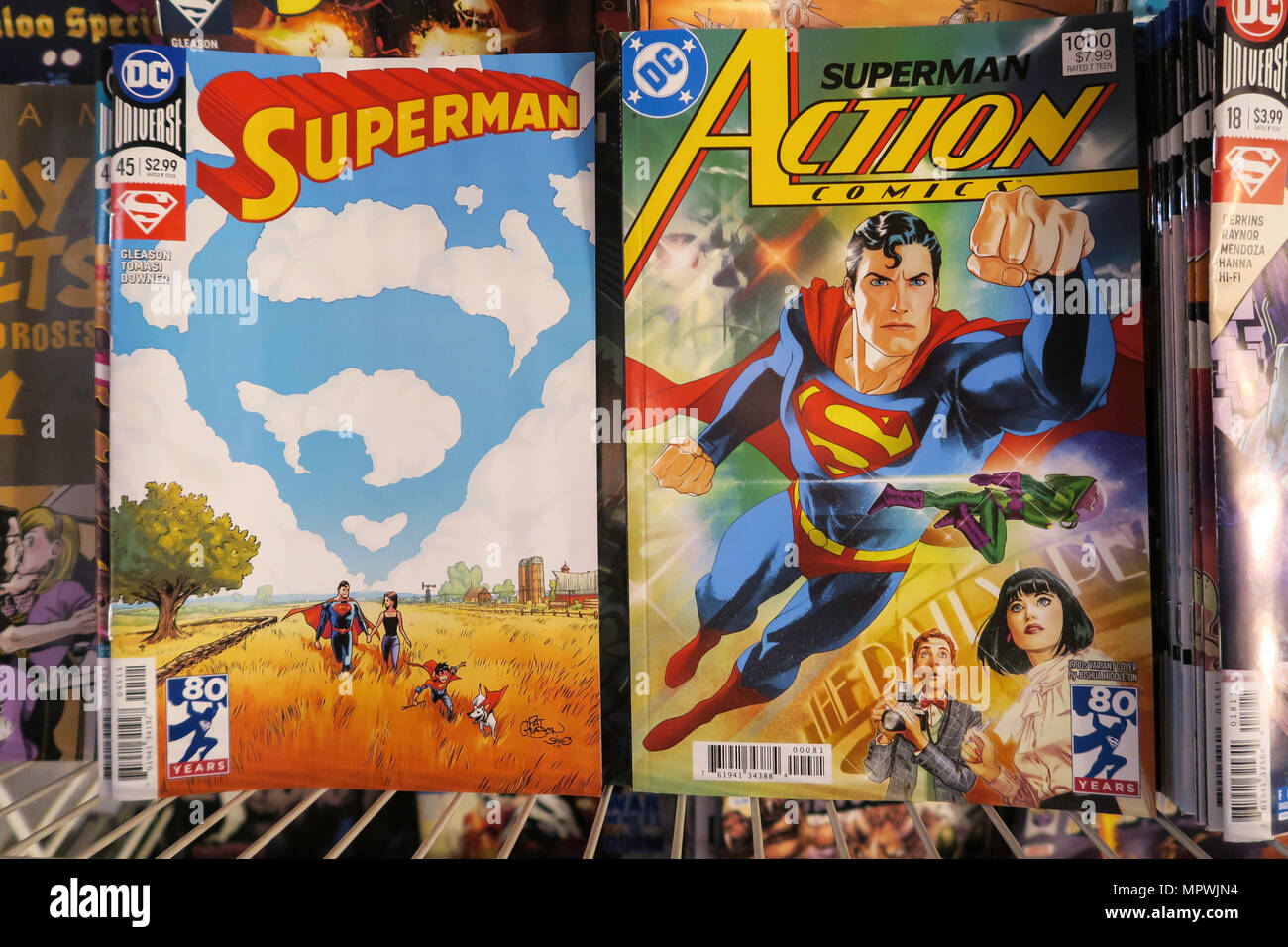 Superman Comic Books, New York, USA Banque D'Images