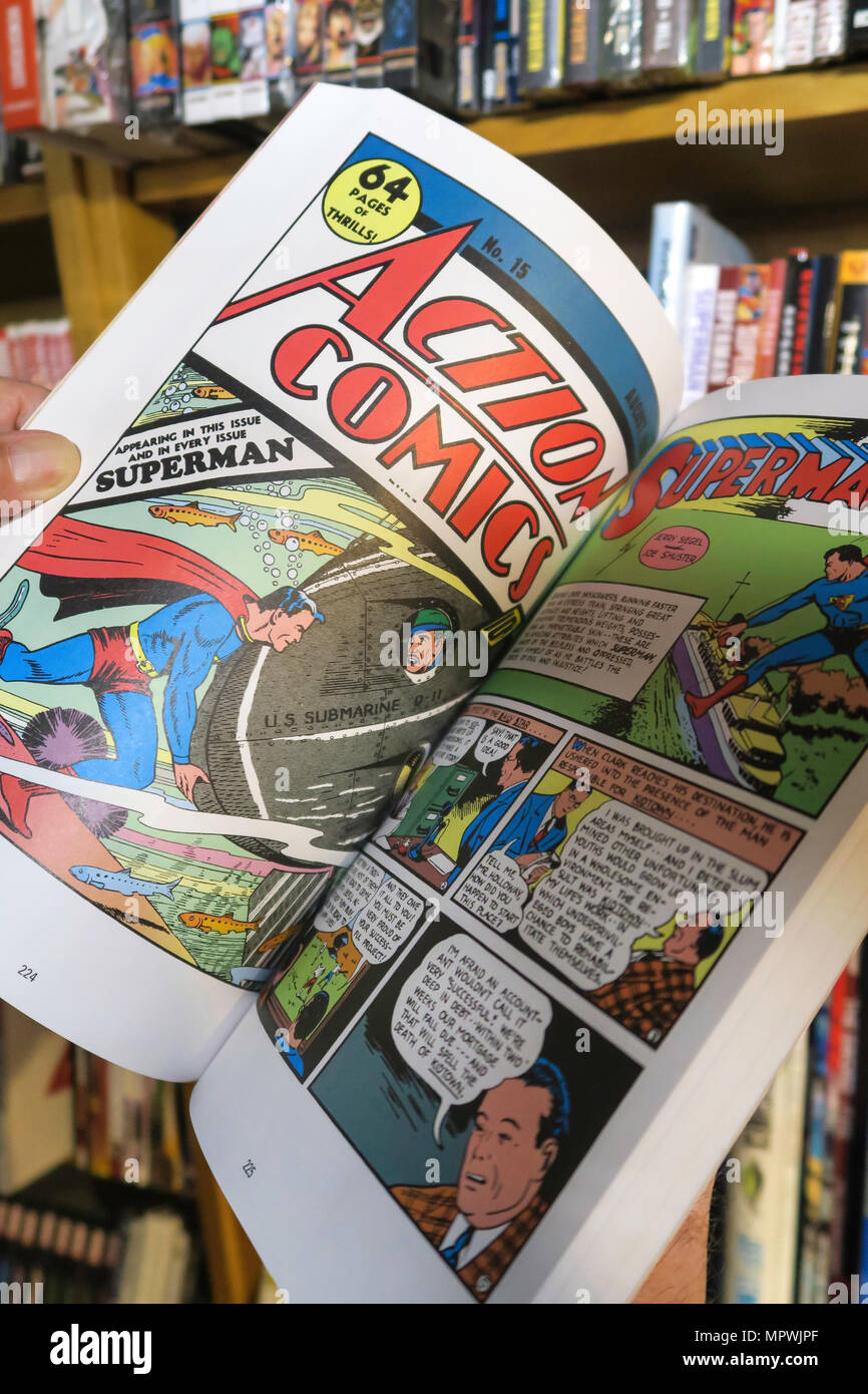 Superman Comic Books, New York, USA Banque D'Images