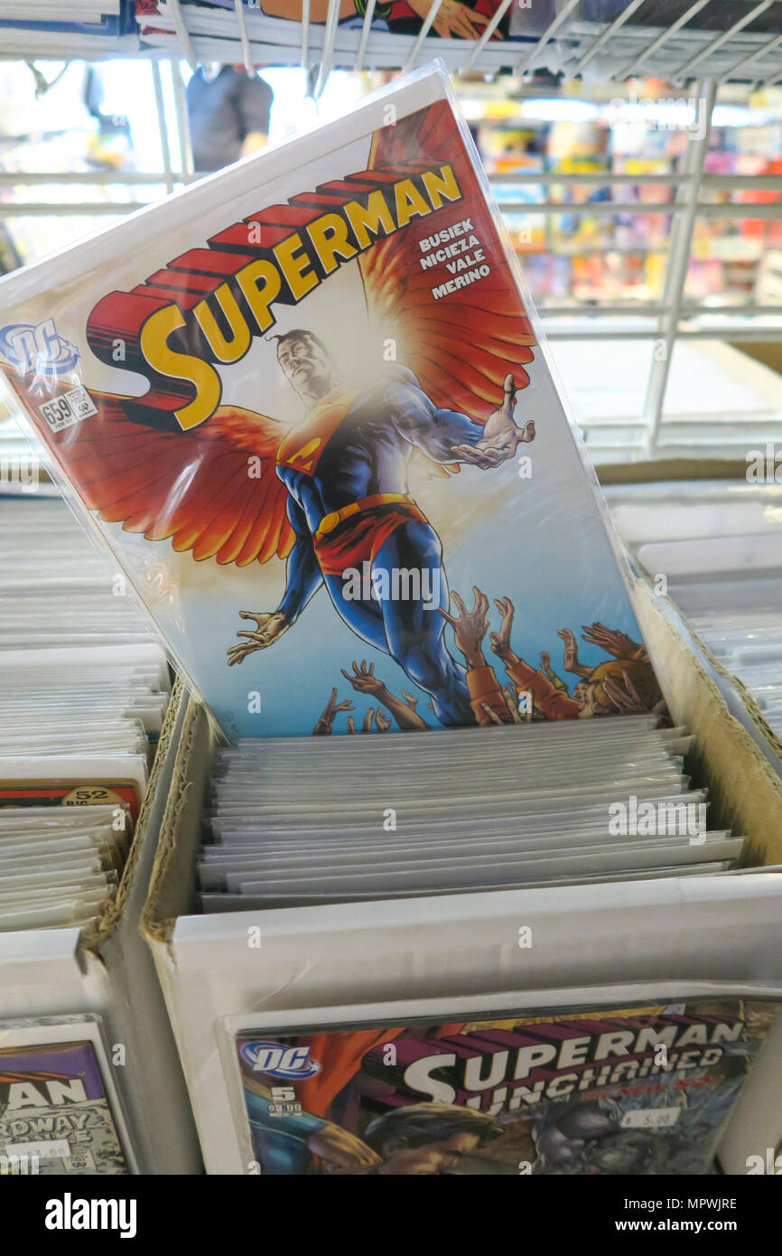 Superman Comic Books, New York, USA Banque D'Images