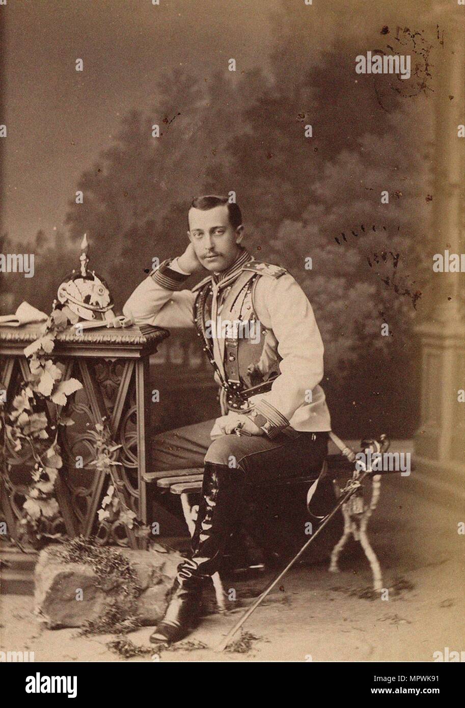 Portrait du Grand-duc Sergueï Maximilianovich de Leuchtenberg (1849-1877), 1873. Banque D'Images