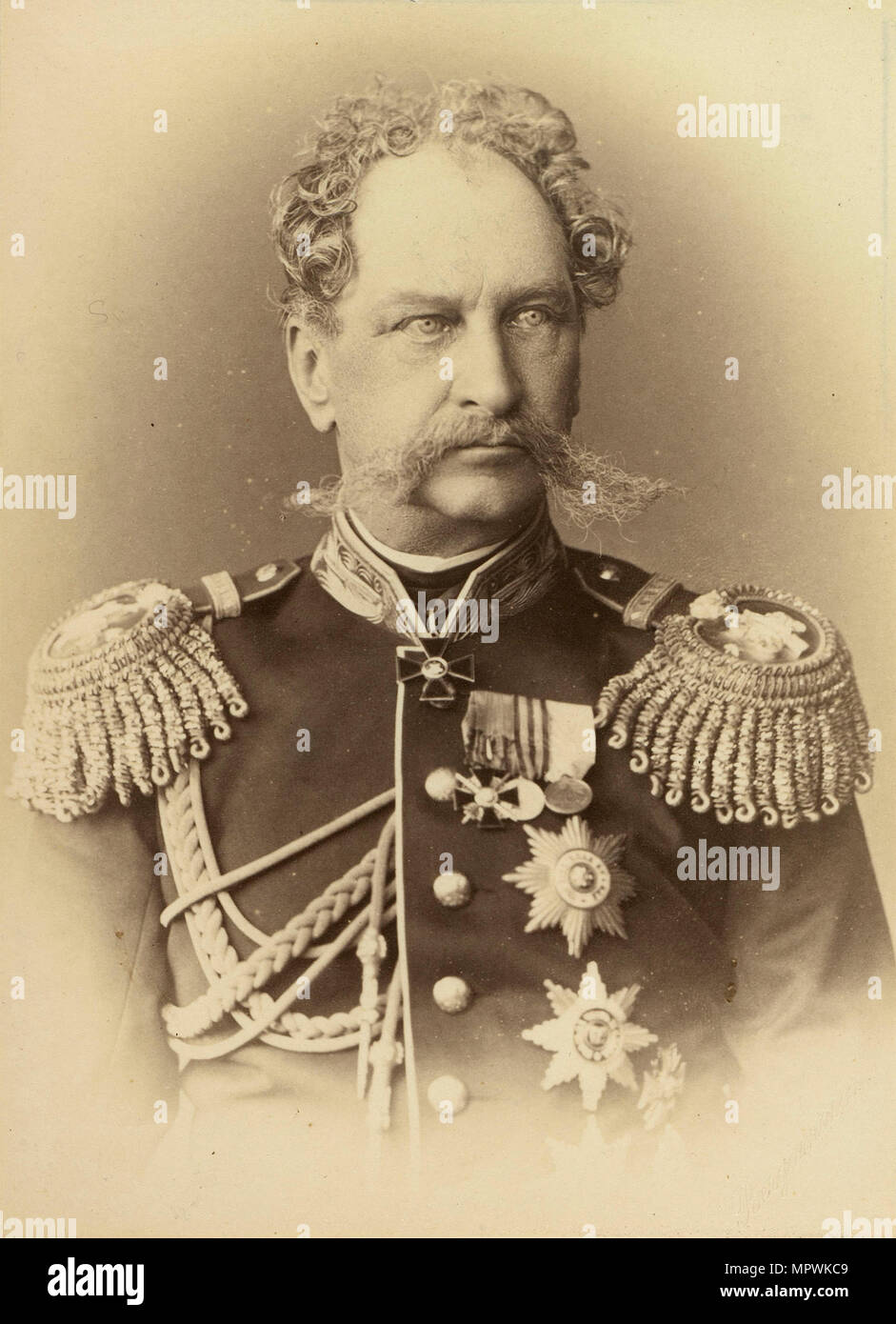 Portrait du général comte Vasily Renard Perovsky (1794-1857), ca 1857. Banque D'Images