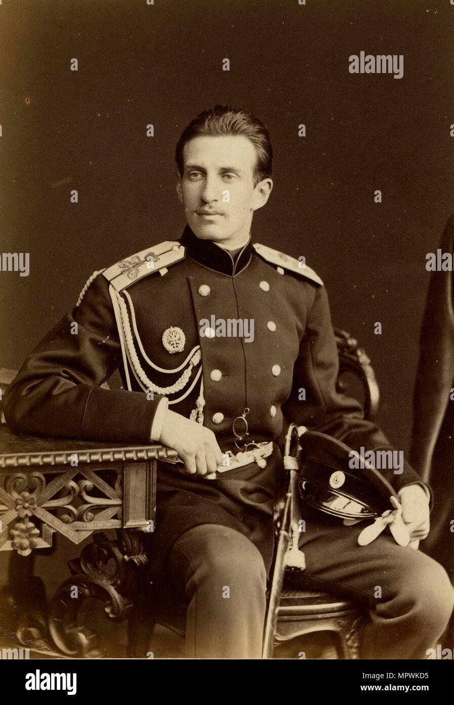 Portrait du Grand-duc Nicolas de Russie (1850-1918 Eugène), 1874. Banque D'Images