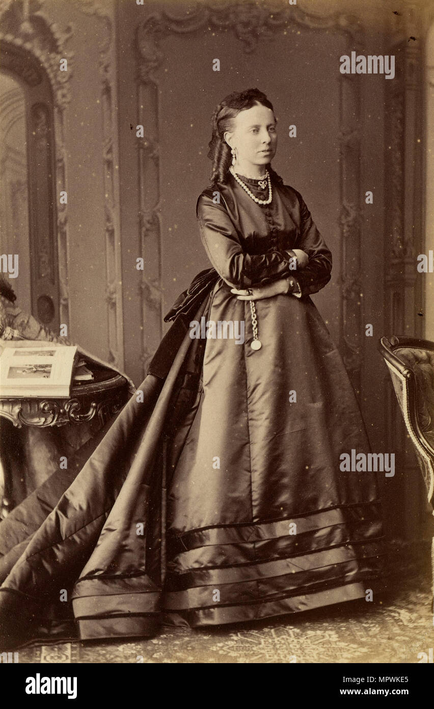 Portrait de la grande-duchesse Alexandra Petrovna de Russie (1838-1900), princesse de Oldenburg, 1874. Banque D'Images