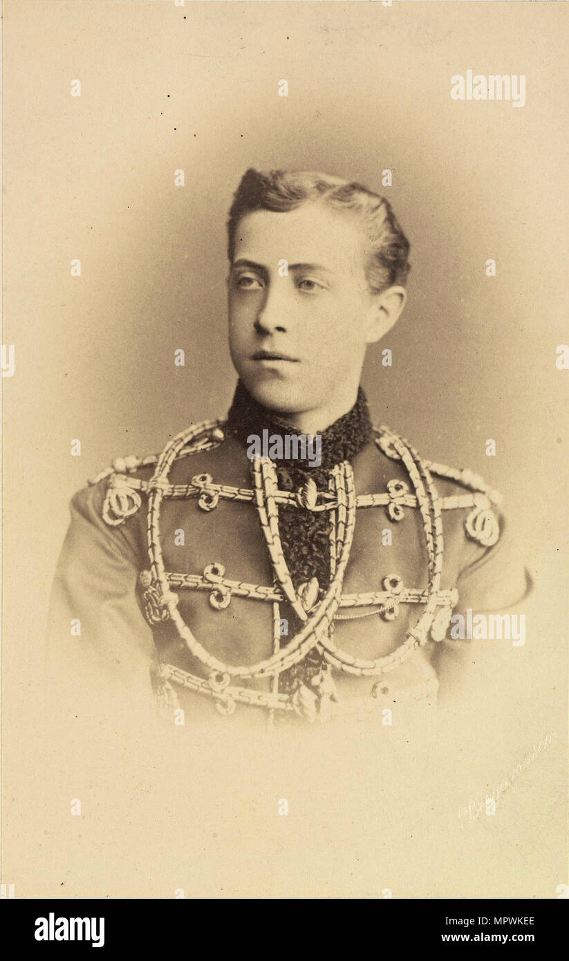 Portrait du Grand-duc Nicolas Nikolaïevitch (le plus jeune) de Russie (1856-1929), 1874. Banque D'Images