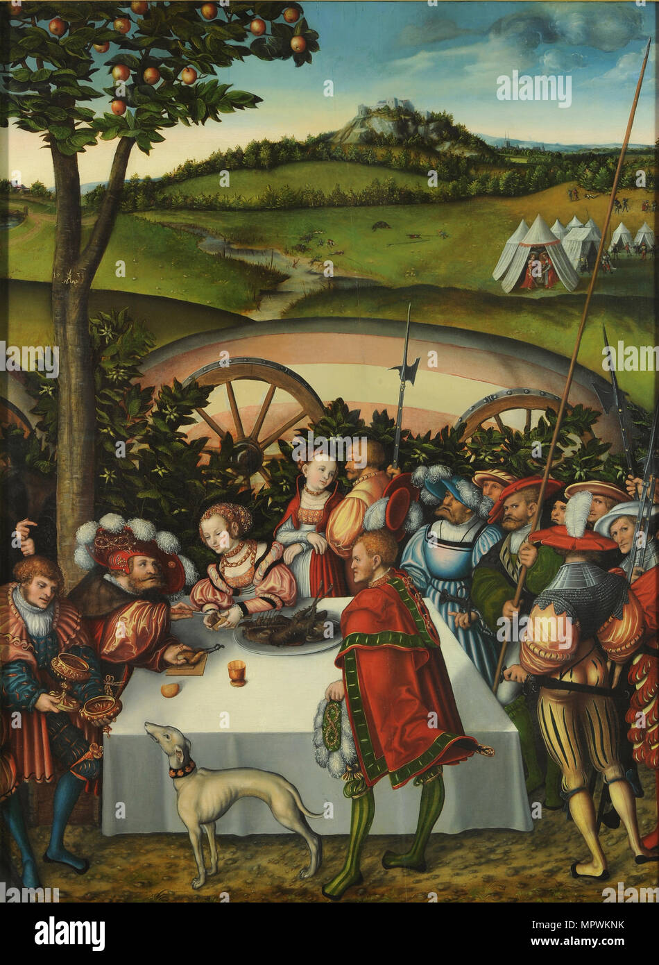 Judith au banquet d'Holoferne, 1531. Banque D'Images