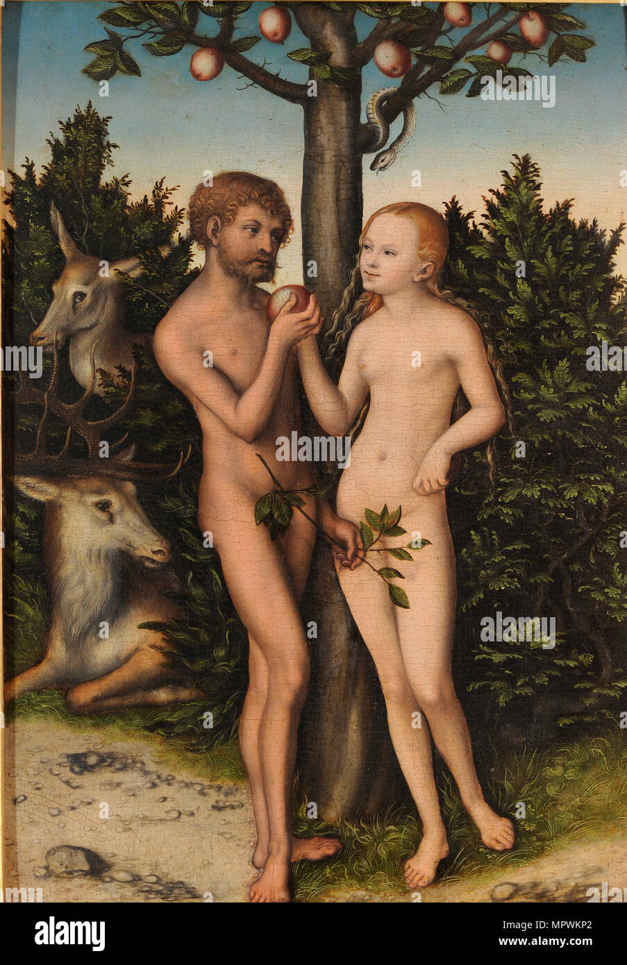 Adam und Eva (l'automne), 1532. Banque D'Images