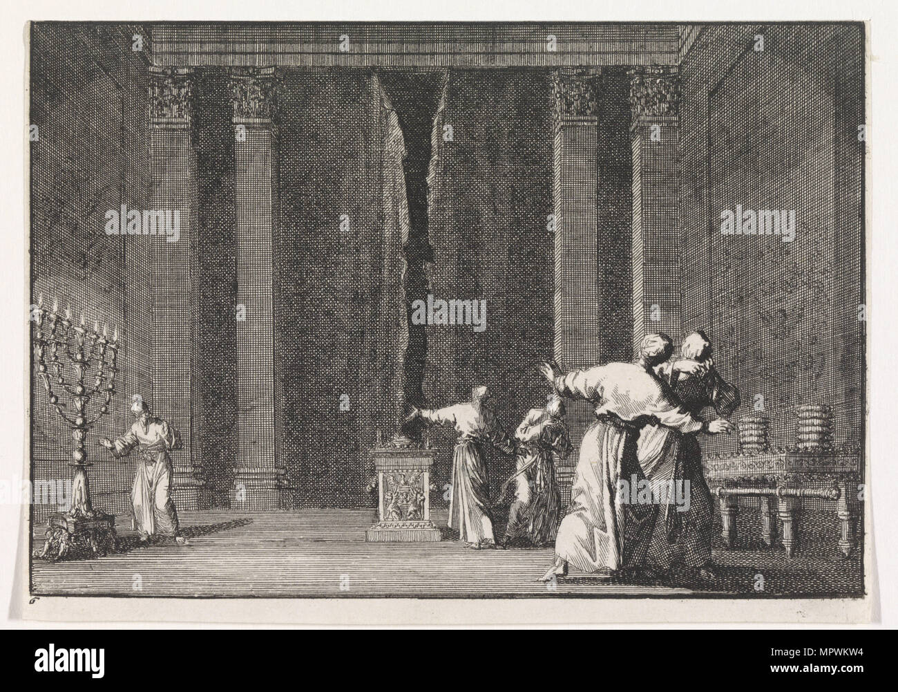 Le déchirement du Temple de rideau (Le rideau du temple se déchira en  deux), 1703 Photo Stock - Alamy