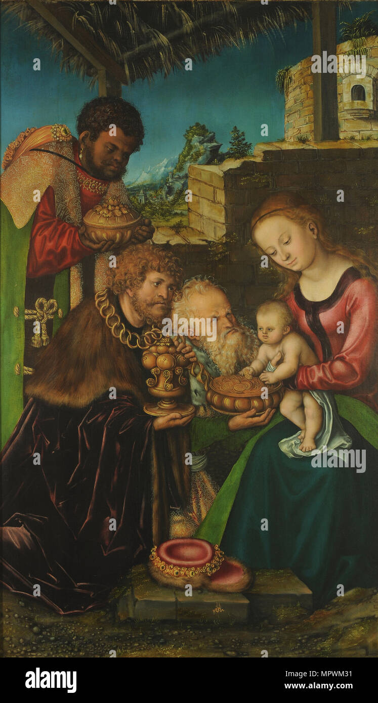 L'Adoration des Mages, ca 1515. Banque D'Images