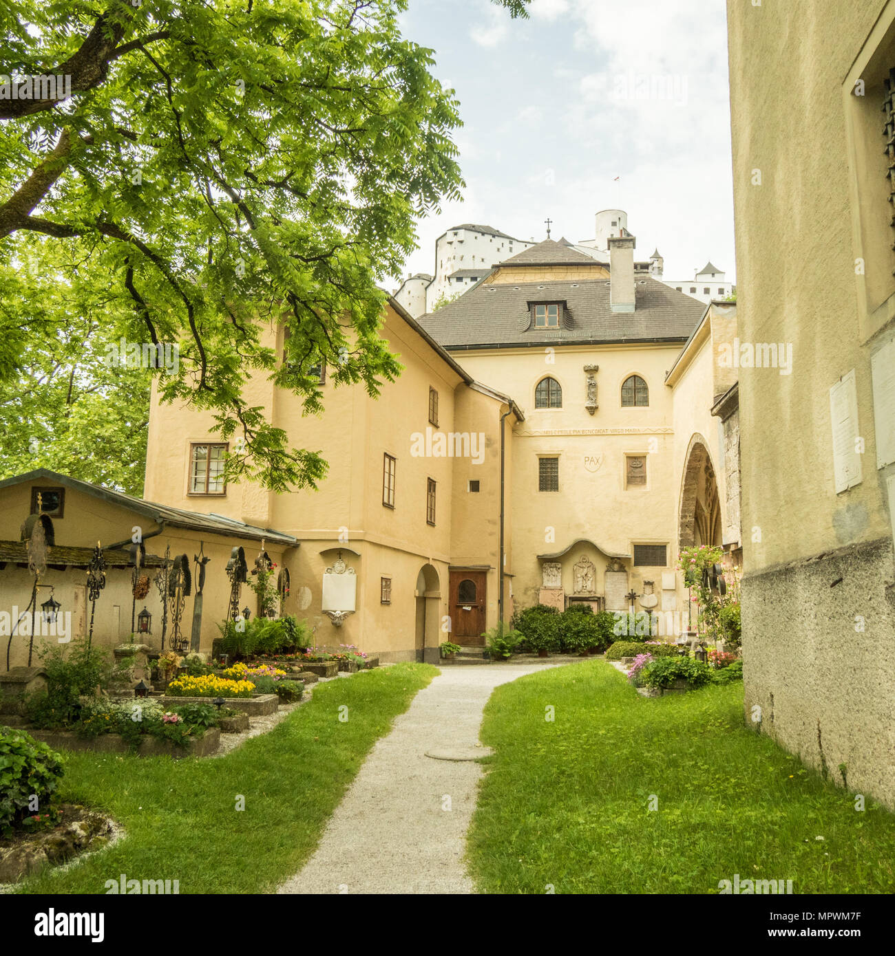 Nonnberg Abbey, un monastère bénédictin à Salzbourg, Autriche. 'Maria' Von Trapp ont vécu ici comme représenté dans le film "The Sound of Music' Banque D'Images